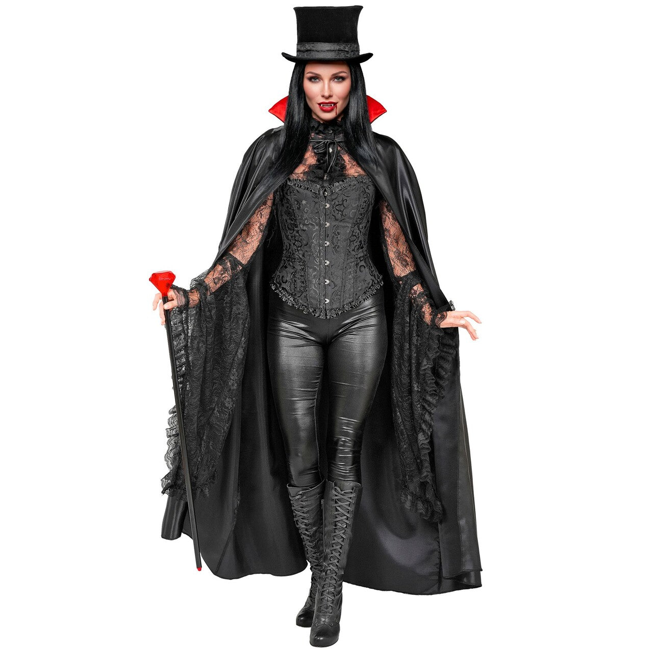 Op deze afbeelding zie je een Kostuums, van het merk Widmann. Vampier Vlammer Cape Unisex