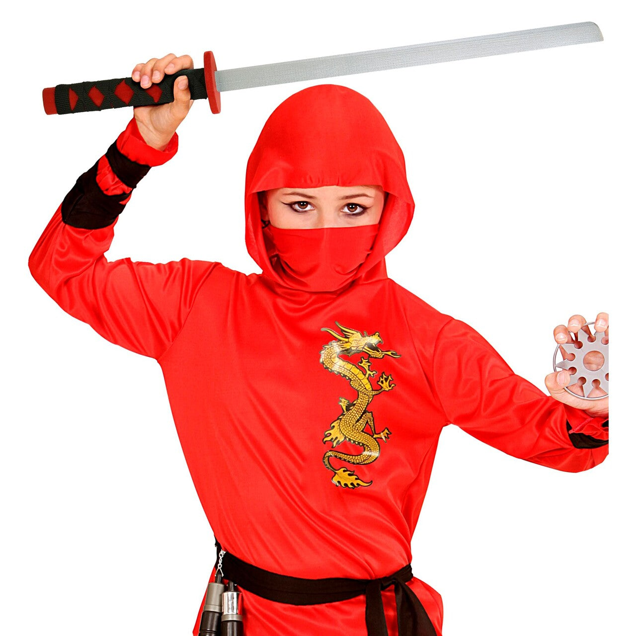 Op deze afbeelding zie je een Accessoires, van het merk Widmann. Ninja Zwaardenset Met 2 Katanas