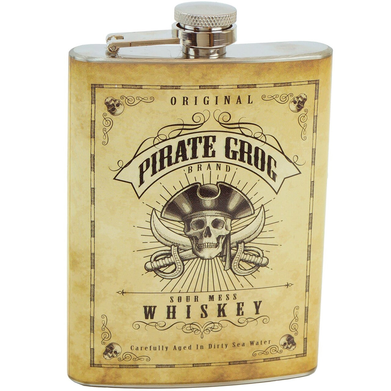 Op deze afbeelding zie je een Accessoires, van het merk Widmann. Piraten Whisky Fles