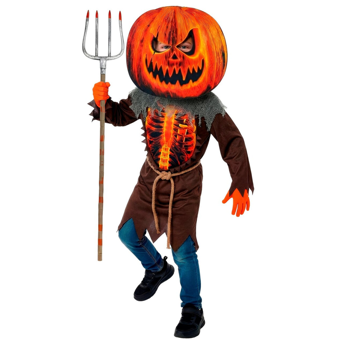 Op deze afbeelding zie je een Kostuums, van het merk Widmann. Scary Pumpkin Jongen Kostuum