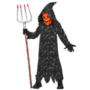 Op deze afbeelding zie je een Kostuums, van het merk Widmann. Pumpkin Reaper Jongen Kostuum