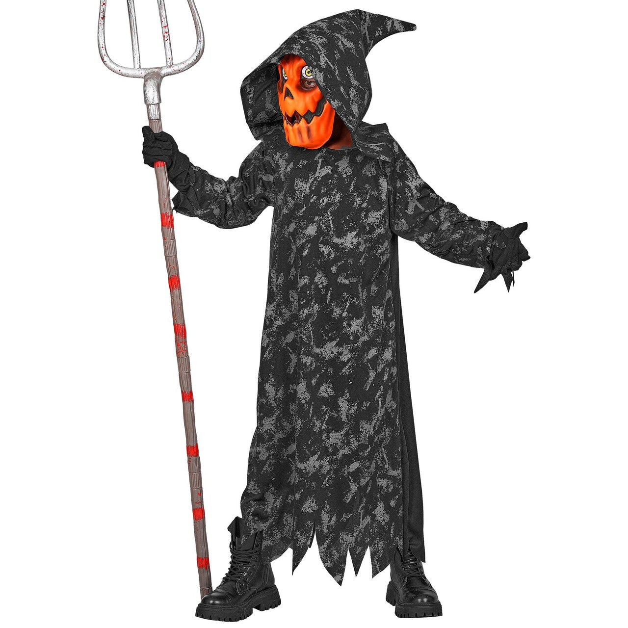 Op deze afbeelding zie je een Kostuums, van het merk Widmann. Pumpkin Reaper Jongen Kostuum