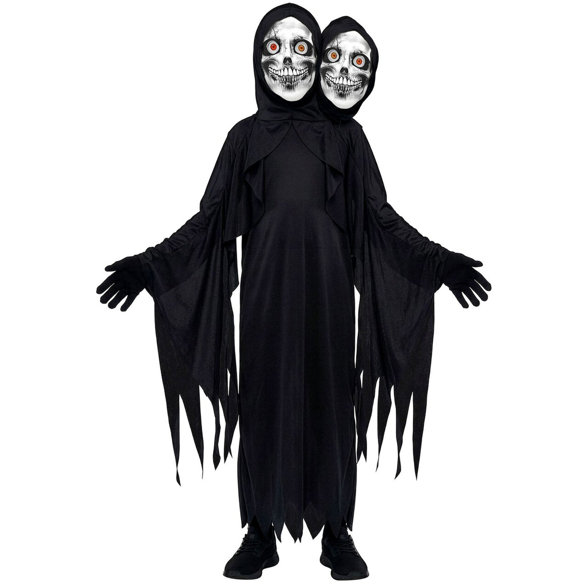 Op deze afbeelding zie je een Kostuums, van het merk Widmann. Halloween Twin Reaper Jongen Kostuum