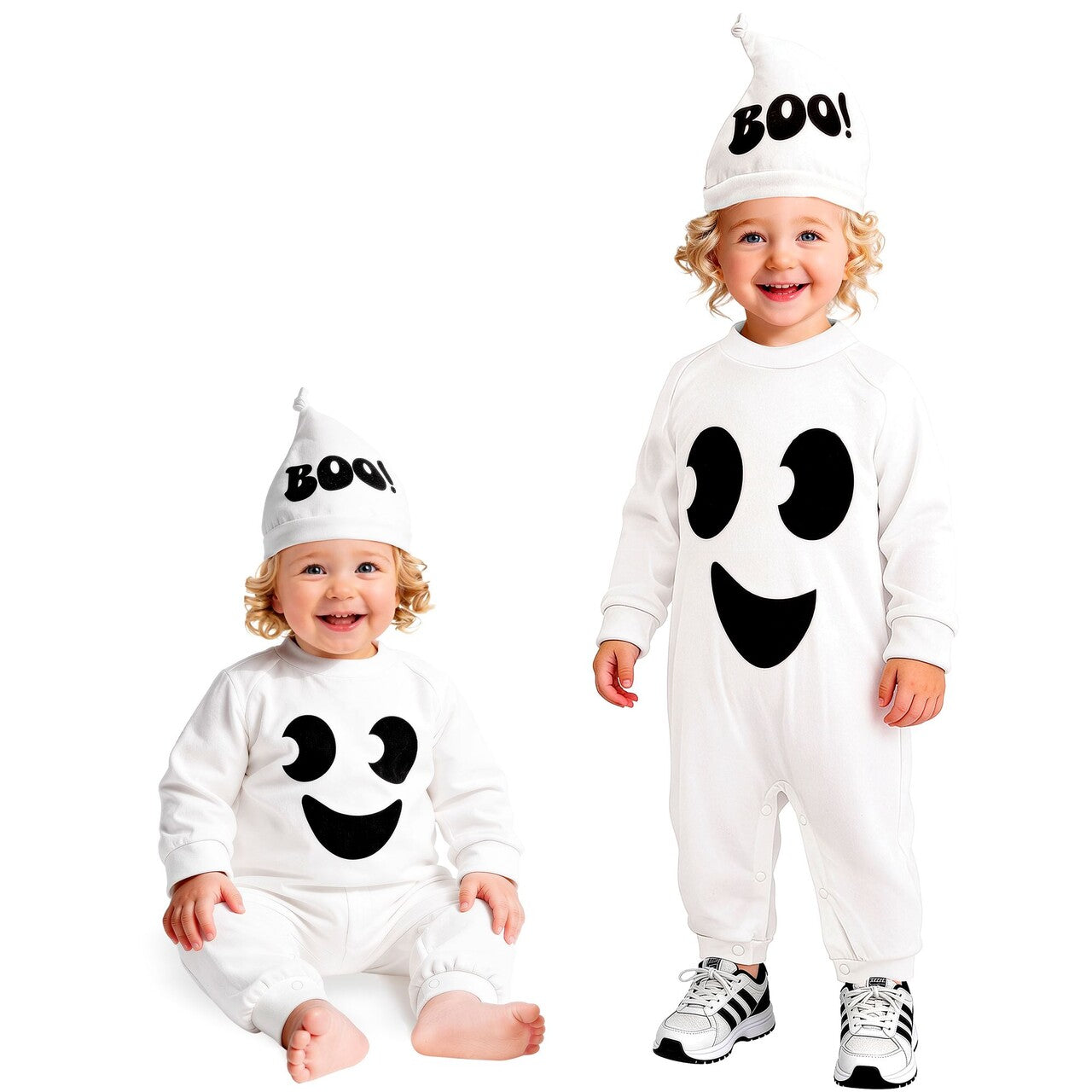 Op deze afbeelding zie je een Kostuums, van het merk Widmann. Spookje Boo Kind Kostuum