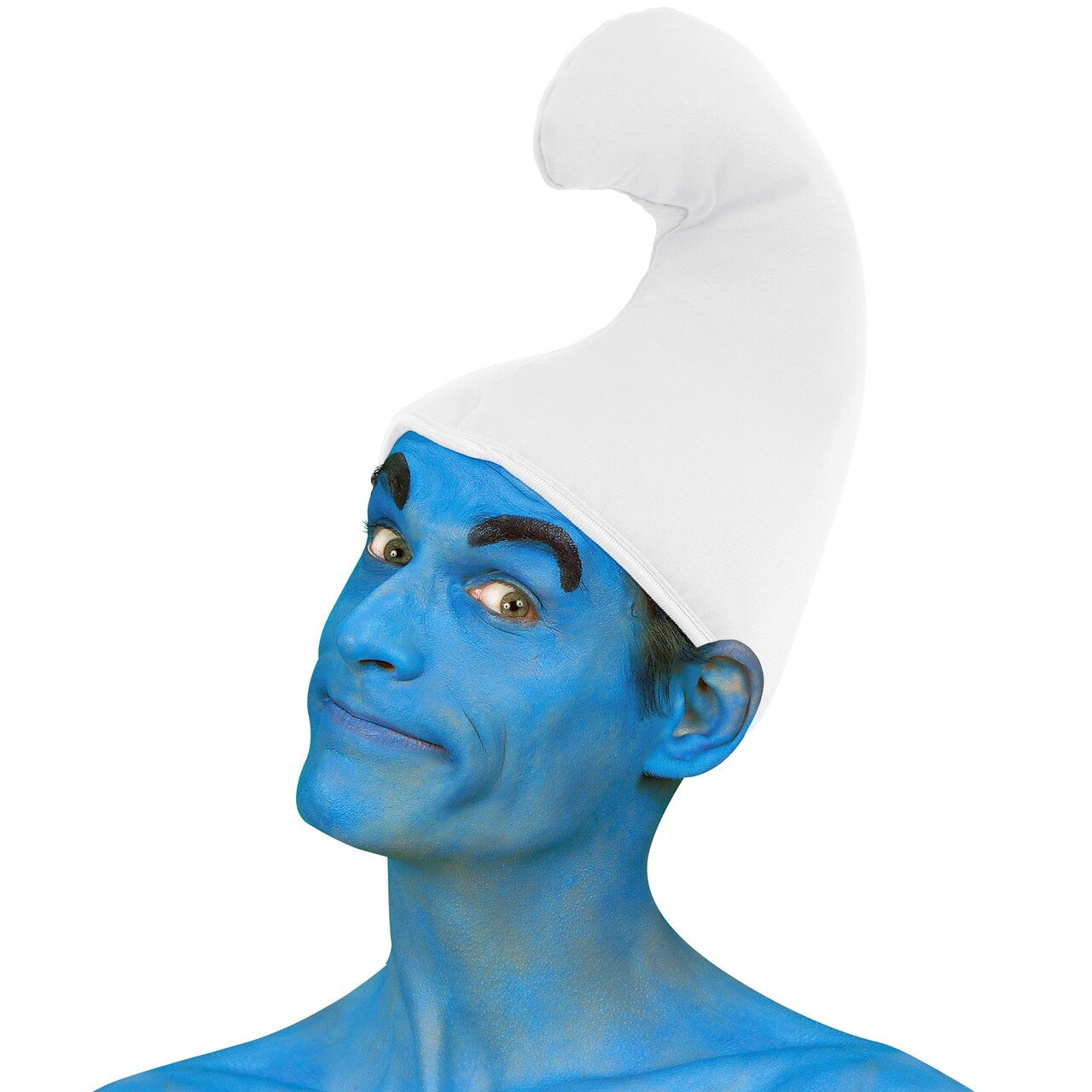 Op deze afbeelding zie je een Accessoires, van het merk Widmann. Smurf Muts Wit