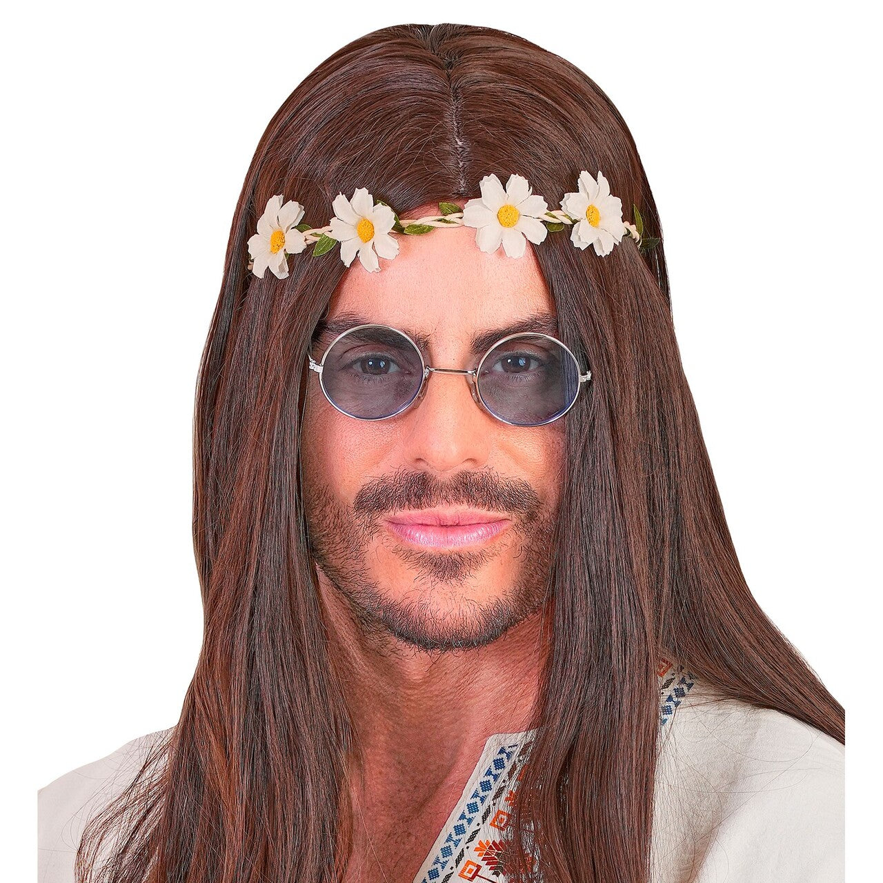 Op deze afbeelding zie je een Accessoires, van het merk Widmann. Boho Bloemen Hoofdband Wit
