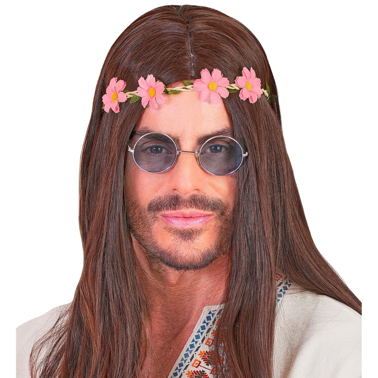 Op deze afbeelding zie je een Accessoires, van het merk Widmann. Boho Bloemen Hoofdband Roze