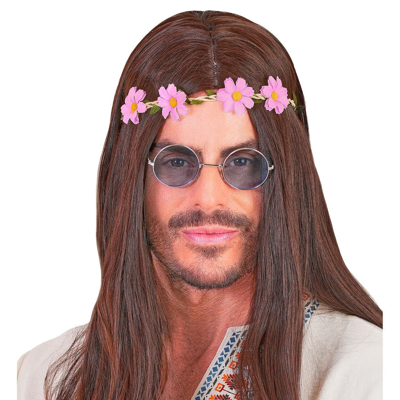 Op deze afbeelding zie je een Accessoires, van het merk Widmann. Boho Bloemen Hoofdband Paars