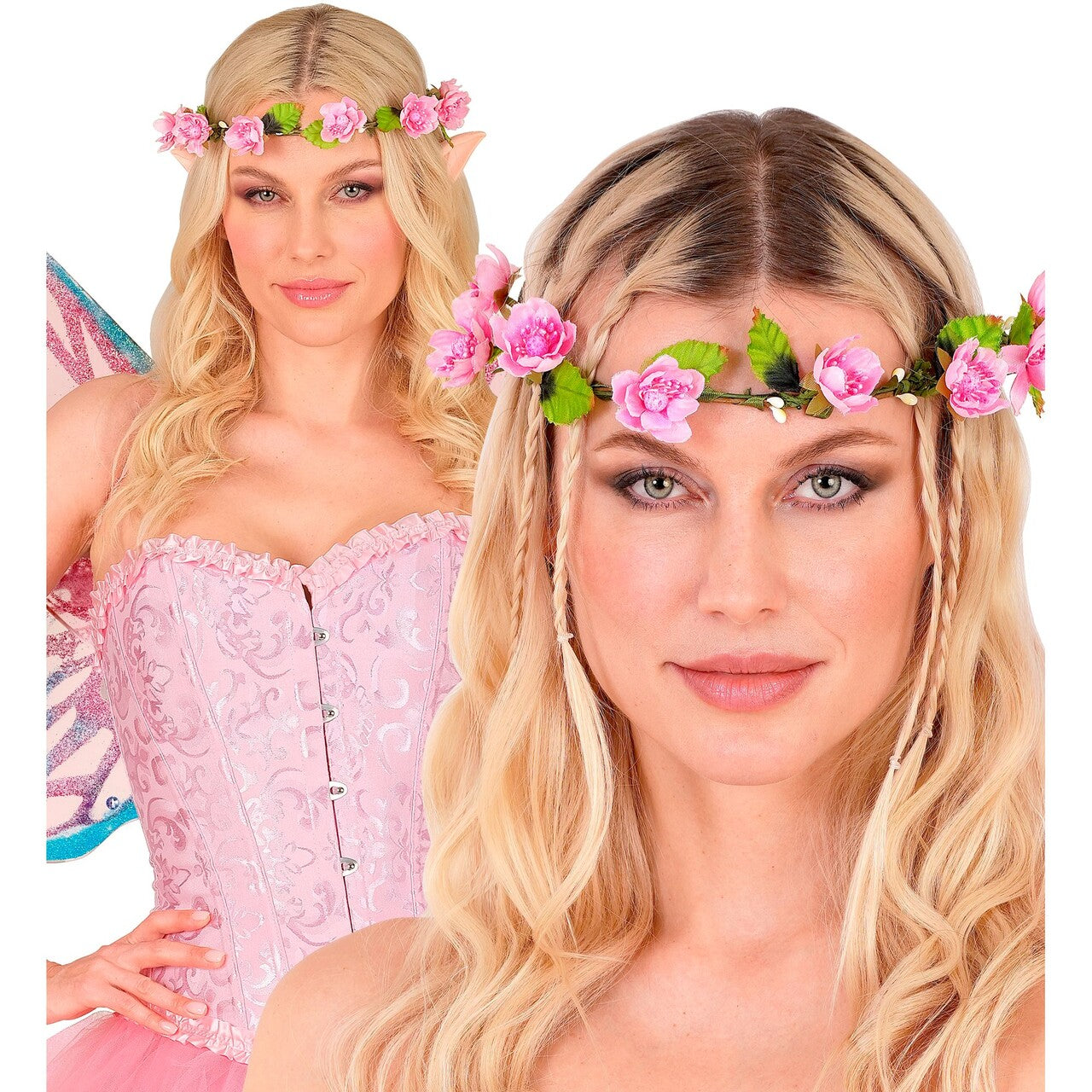 Op deze afbeelding zie je een Accessoires, van het merk Widmann. Rozenbloesem Tiara