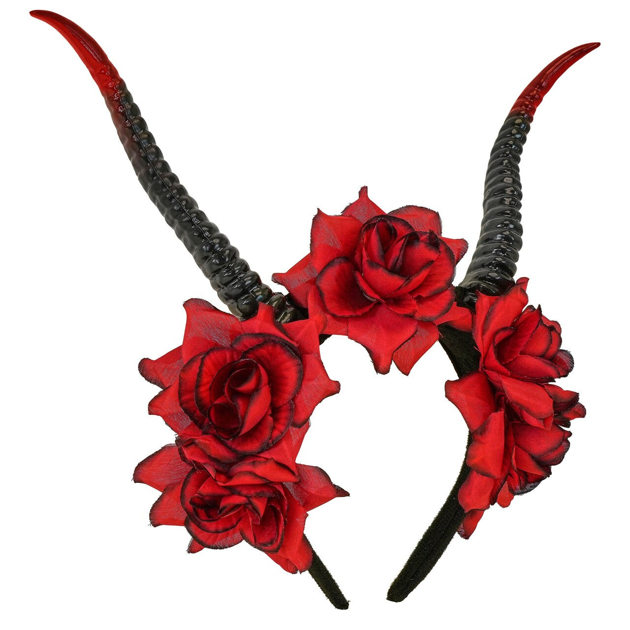 Op deze afbeelding zie je een Accessoires, van het merk Widmann. Duivel Hoorns Met Rode Rozen