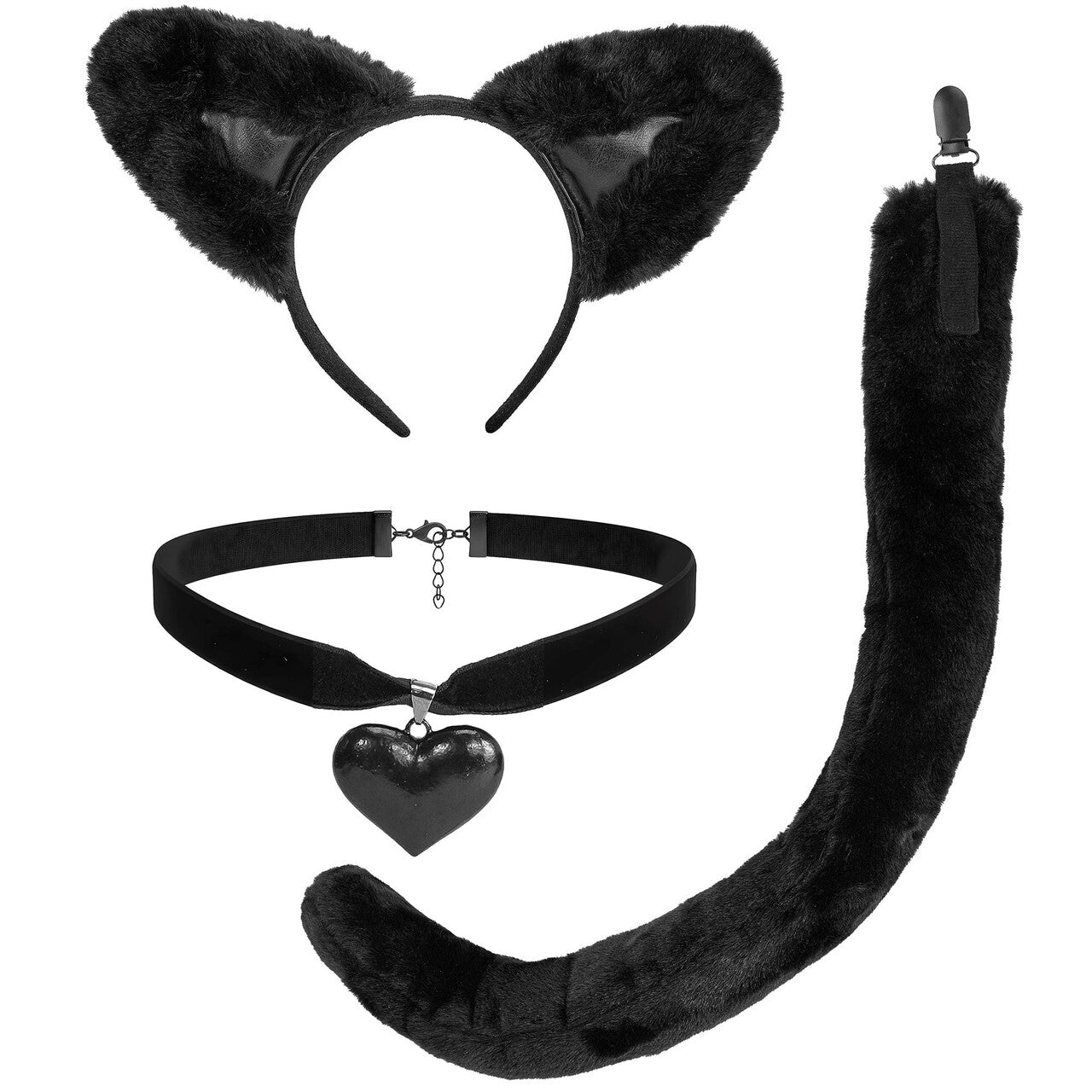 Op deze afbeelding zie je een Accessoires, van het merk Widmann. Catwoman Accessoire Set