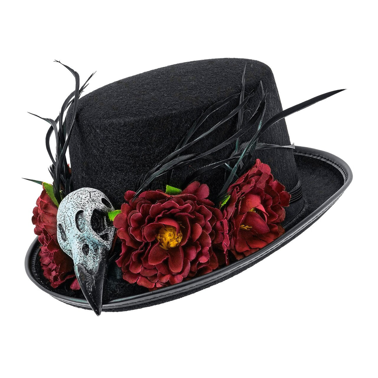 Op deze afbeelding zie je een Accessoires, van het merk Widmann. Voodoo Skull & Flower Hoed