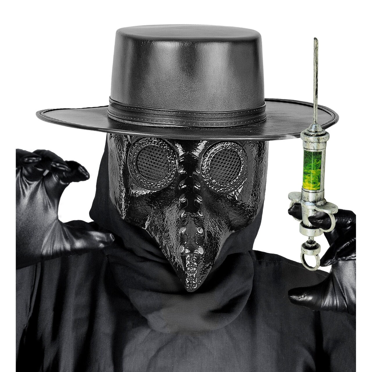 Op deze afbeelding zie je een Accessoires, van het merk Widmann. Zwarte Kunstleren Hoed