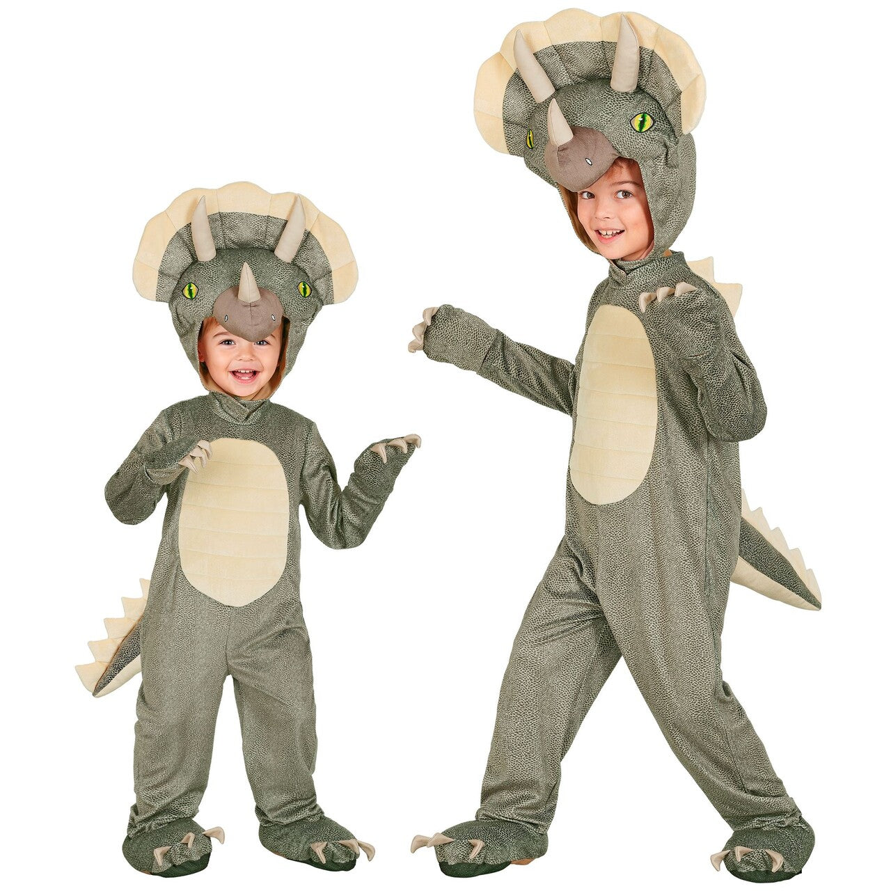 Op deze afbeelding zie je een Kostuums, van het merk Widmann. Triceratops Toby Jongen Kostuum
