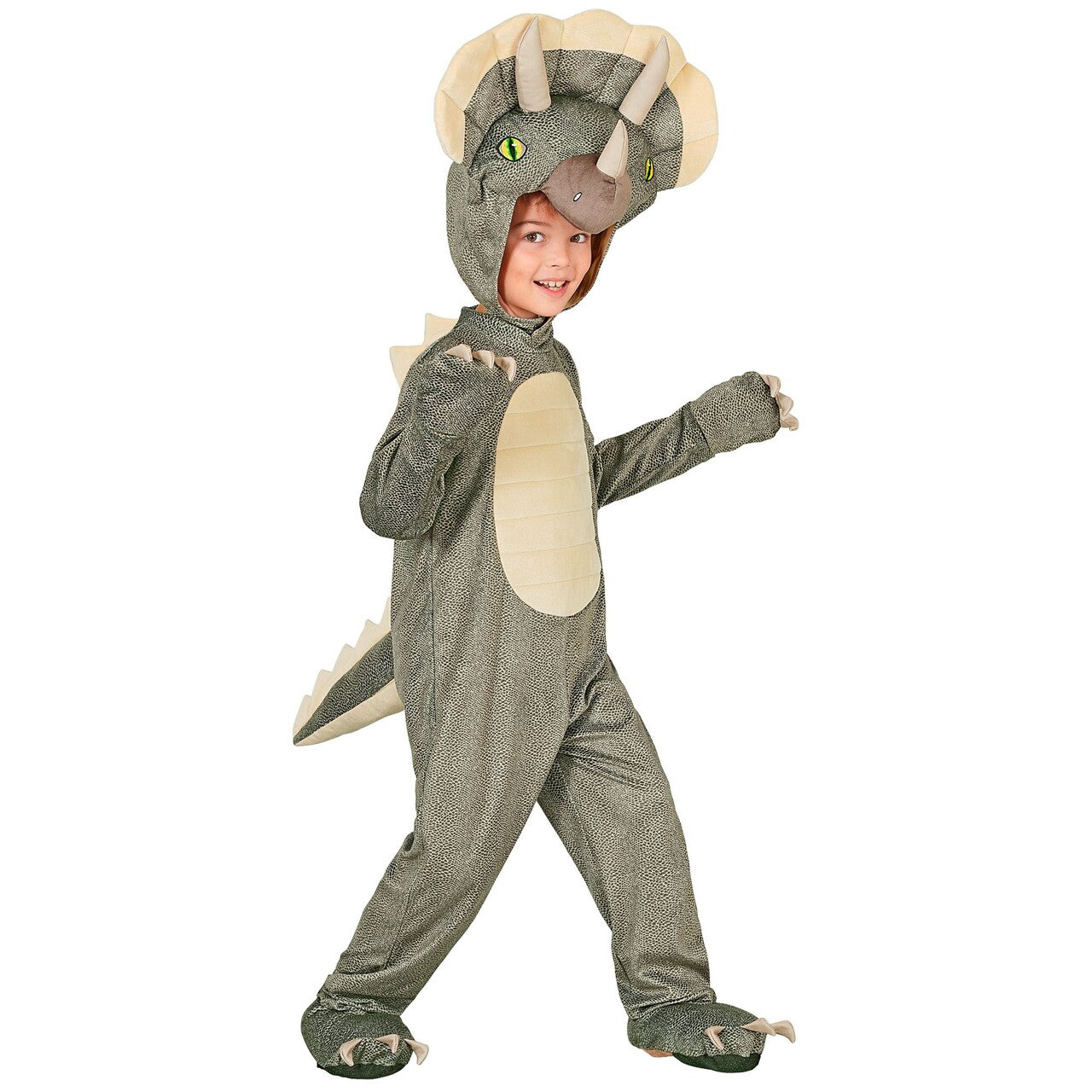Op deze afbeelding zie je een Kostuums, van het merk Widmann. Triceratops Toby Jongen Kostuum