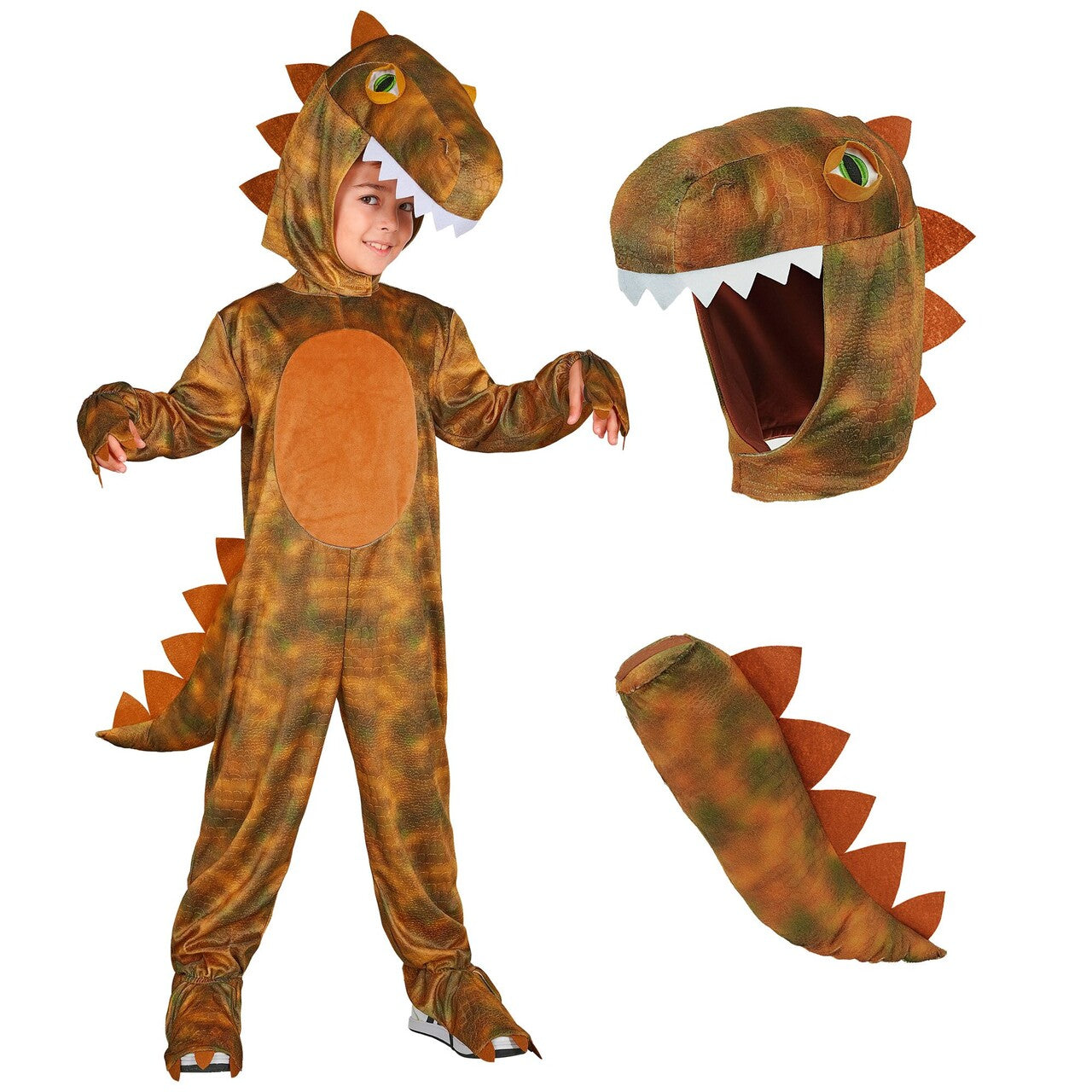 Op deze afbeelding zie je een Kostuums, van het merk Widmann. Timo T-Rex Jongen Kostuum