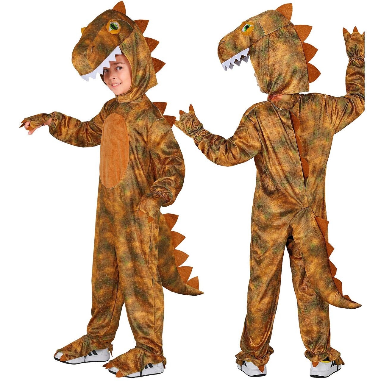 Op deze afbeelding zie je een Kostuums, van het merk Widmann. Timo T-Rex Jongen Kostuum