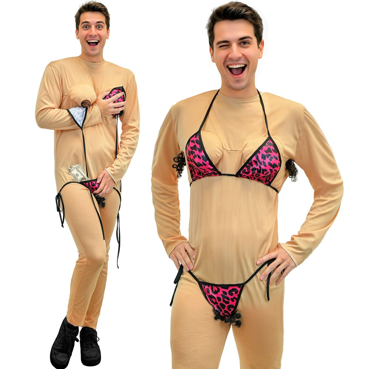Op deze afbeelding zie je een Kostuums, van het merk Widmann. Nasty Bikini Stripper Man Kostuum