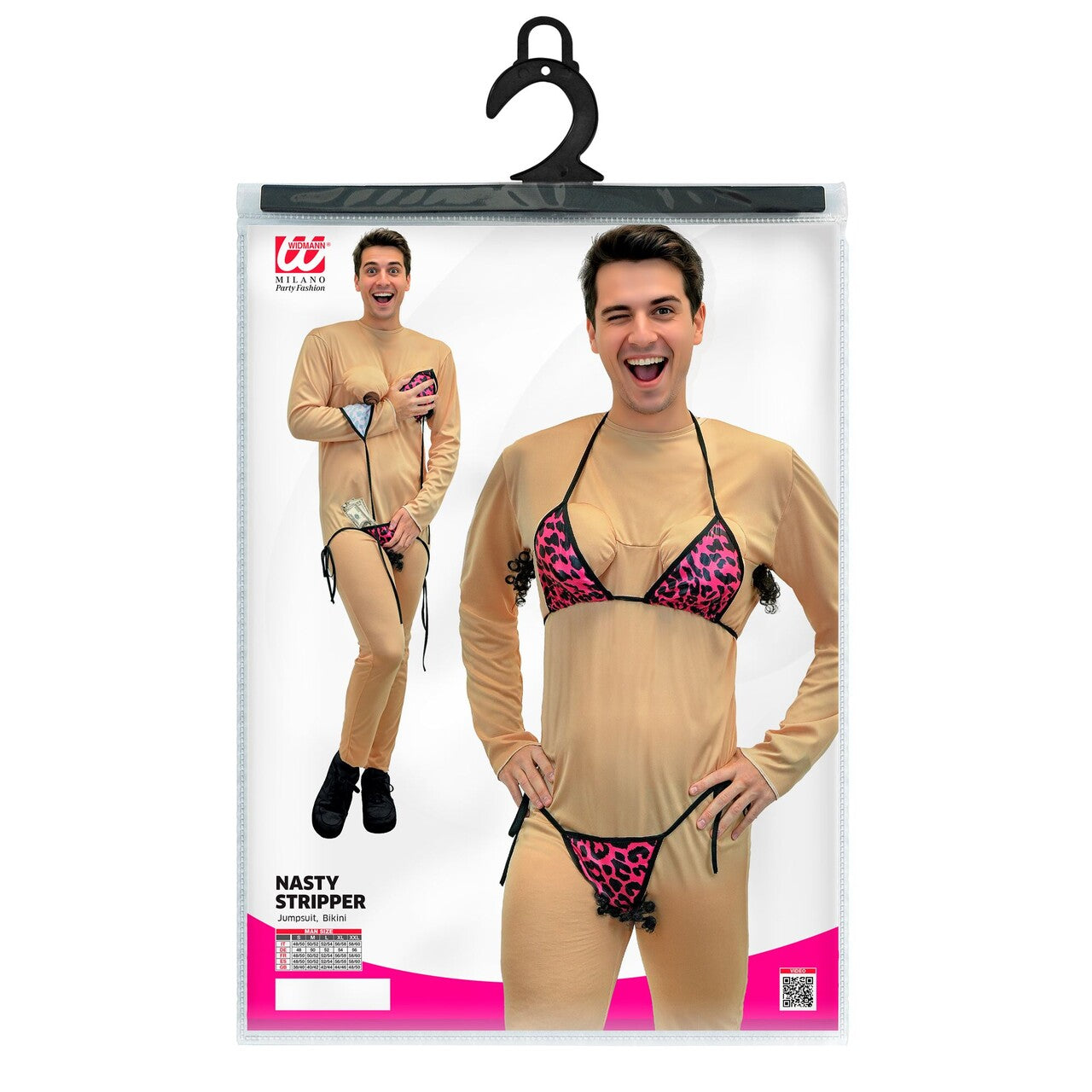 Op deze afbeelding zie je een Kostuums, van het merk Widmann. Nasty Bikini Stripper Man Kostuum