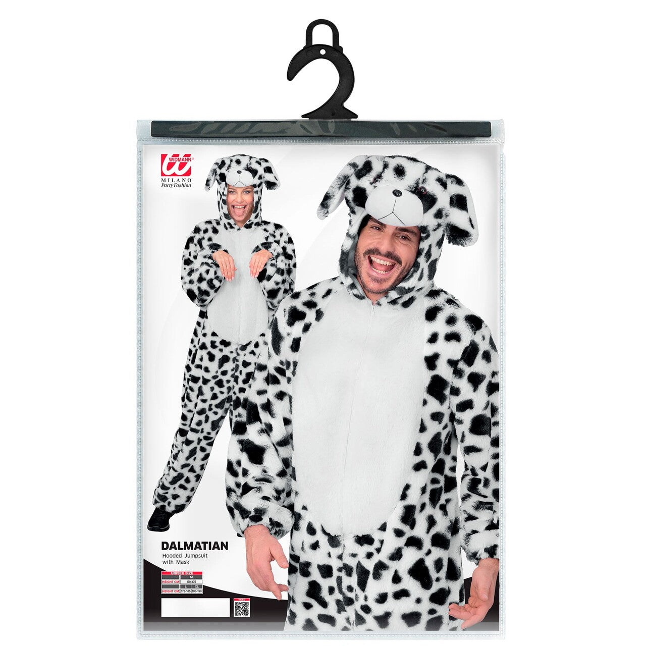 Op deze afbeelding zie je een Kostuums, van het merk Widmann. Dalmatiër Dotje Onesie Kostuum
