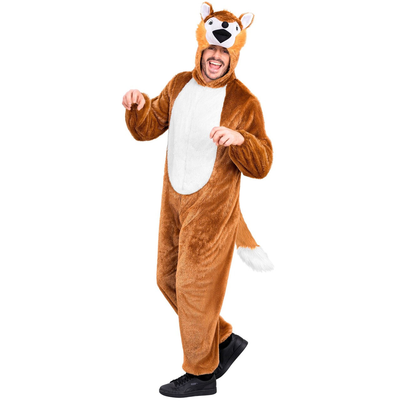 Op deze afbeelding zie je een Kostuums, van het merk Widmann. Fluffy Vos Onesie Kostuum