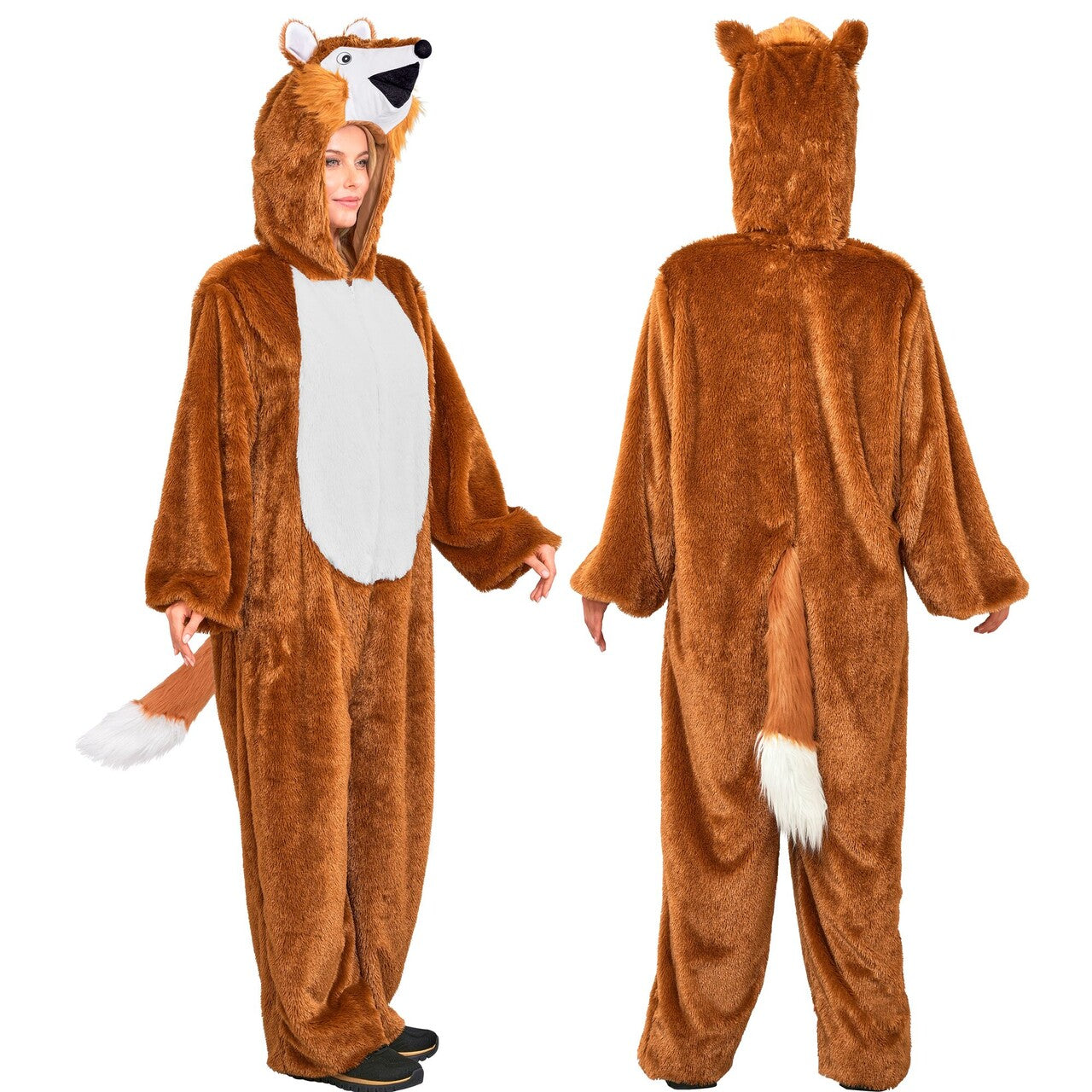 Op deze afbeelding zie je een Kostuums, van het merk Widmann. Fluffy Vos Onesie Kostuum
