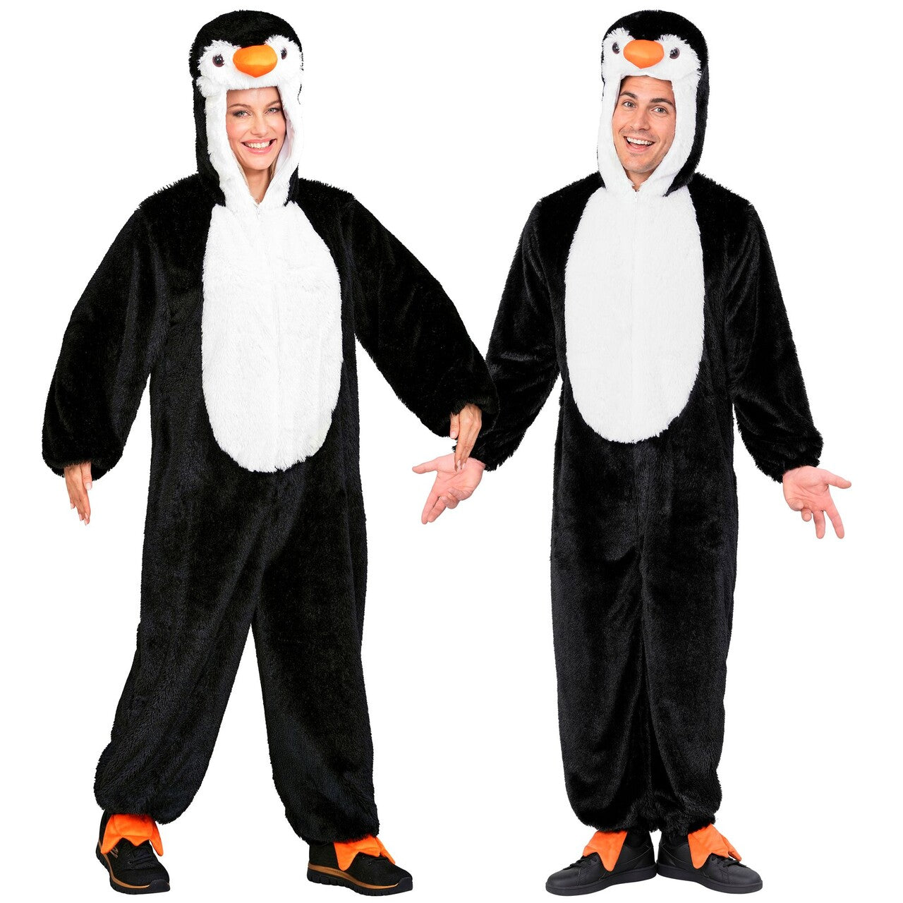 Op deze afbeelding zie je een Kostuums, van het merk Widmann. Puffy Pinguïn Onesie Kostuum