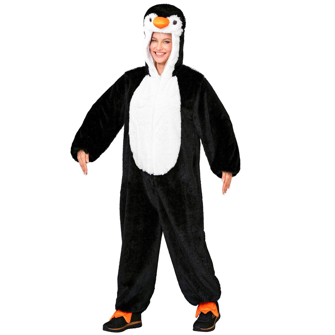 Op deze afbeelding zie je een Kostuums, van het merk Widmann. Puffy Pinguïn Onesie Kostuum