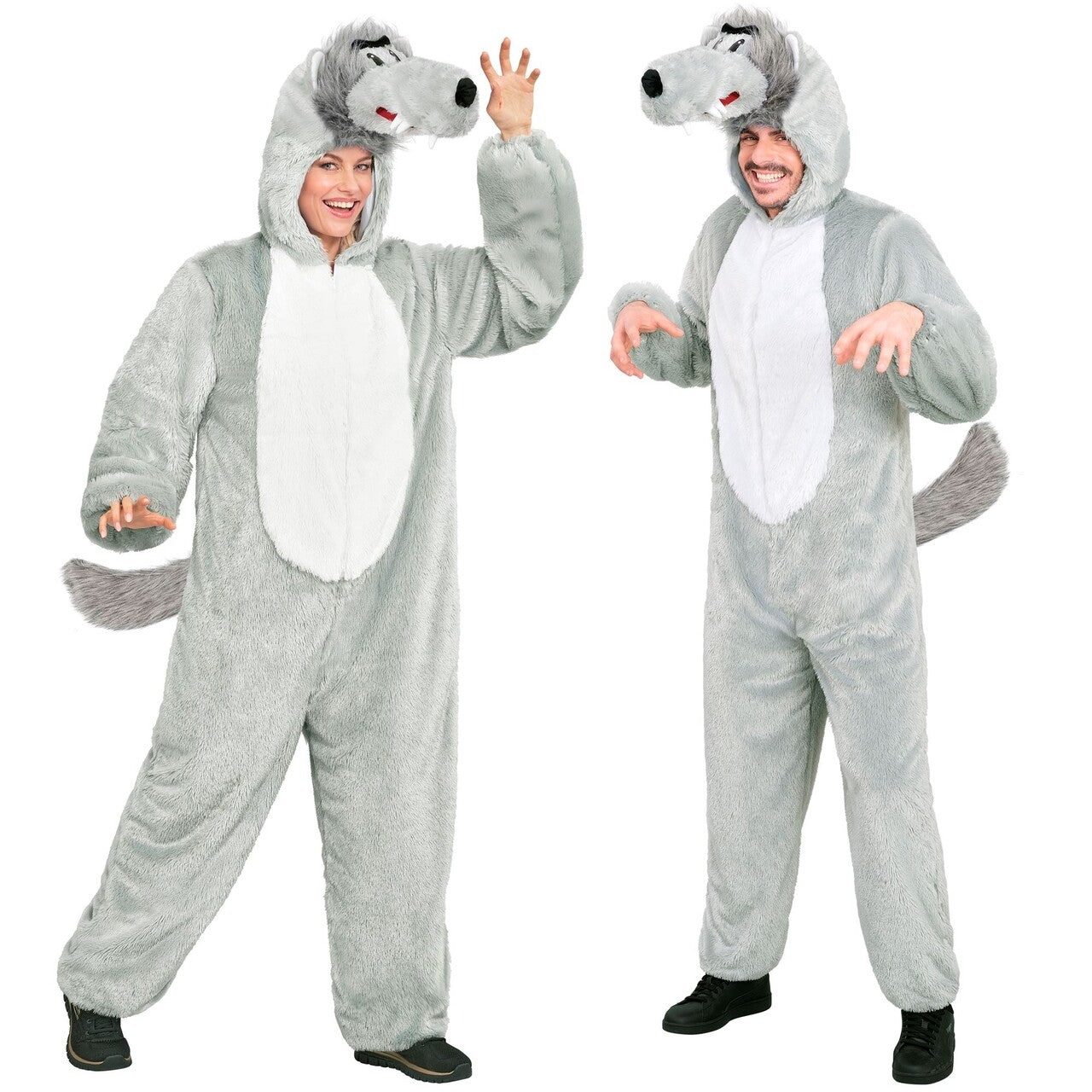 Op deze afbeelding zie je een Kostuums, van het merk Widmann. Wolly Wolf Onesie Kostuum