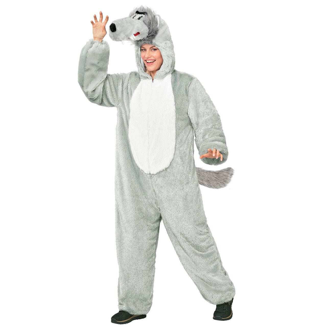 Op deze afbeelding zie je een Kostuums, van het merk Widmann. Wolly Wolf Onesie Kostuum