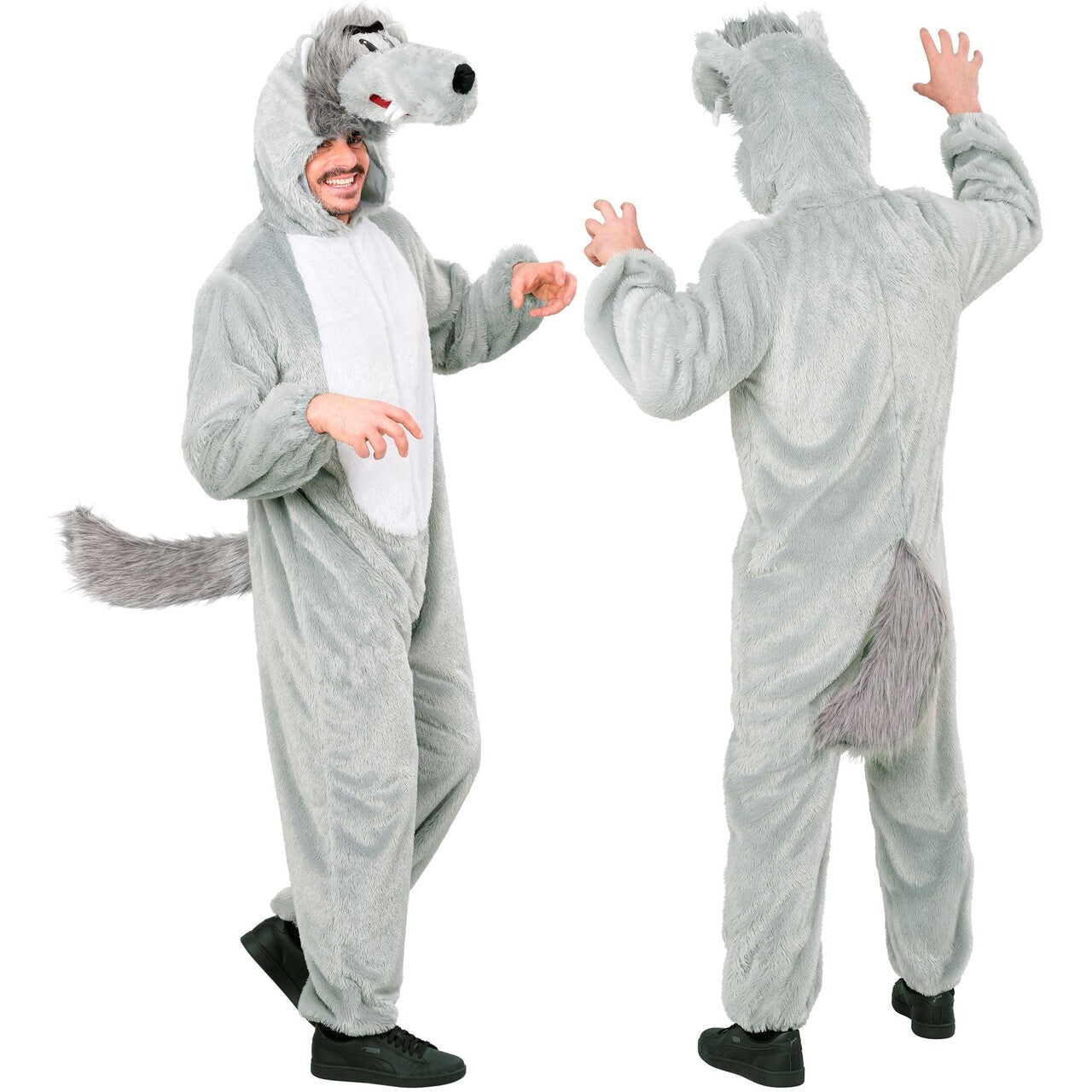 Op deze afbeelding zie je een Kostuums, van het merk Widmann. Wolly Wolf Onesie Kostuum