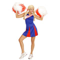 Amerikanische Cheerleader Blau / Rote Frau Kostüm Damen