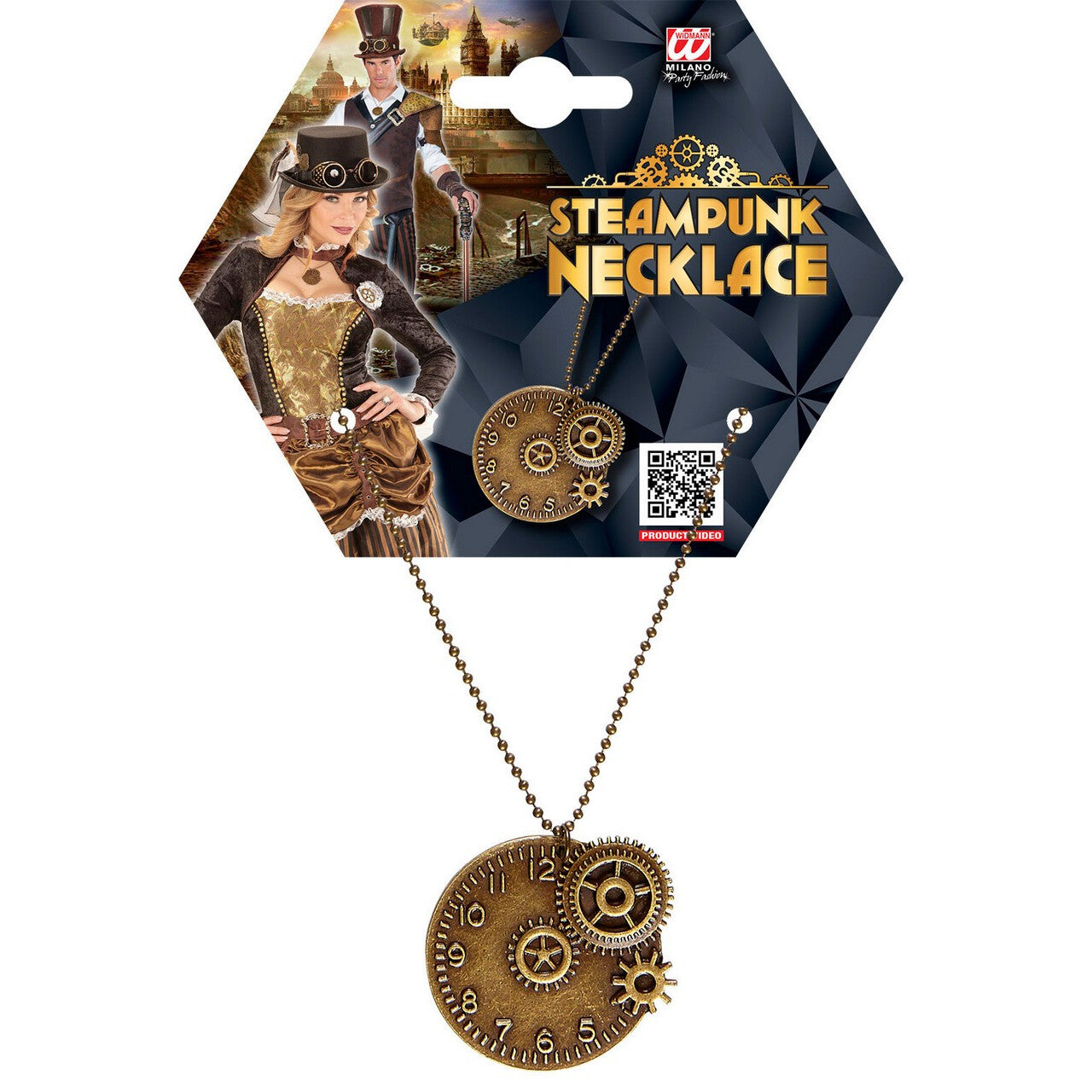 Op deze afbeelding zie je een Accessoires, van het merk Widmann. Ketting Steampunk Steamtime