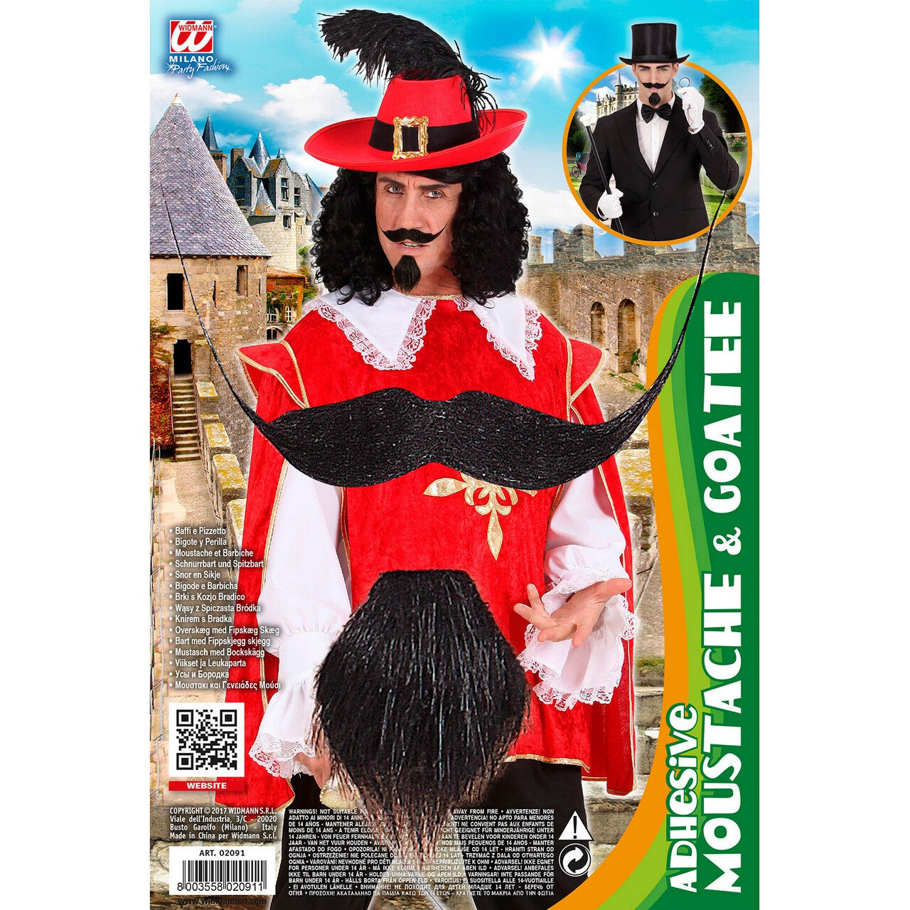 Op deze afbeelding zie je een Accessoires, van het merk Widmann. Sik En Snor Musketier Murmuratio