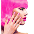 Neonpink 80er Airbrush Nägel