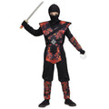 Ninja Flammender Drache Dojo Kostüm für Jungen