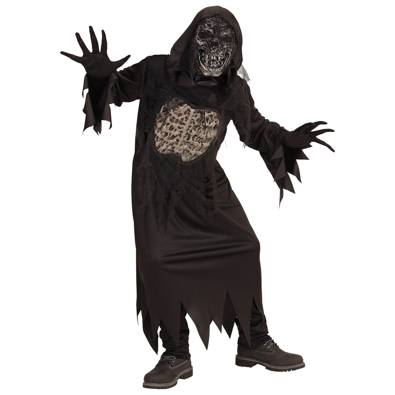 Op deze afbeelding zie je een Kostuums, van het merk Widmann. Lijkenetende Geest Mado Jongen Kostuum