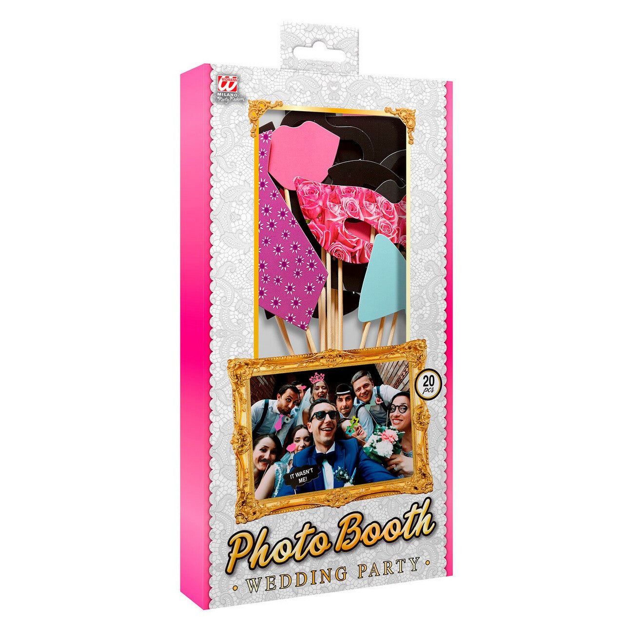 Op deze afbeelding zie je een Accessoires, van het merk Widmann. Creatief Fotohokje Accessoires Bruiloft