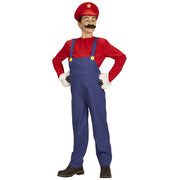 Op deze afbeelding zie je een Kostuums, van het merk Widmann. Super Loodgieter Mario Jongen Kostuum