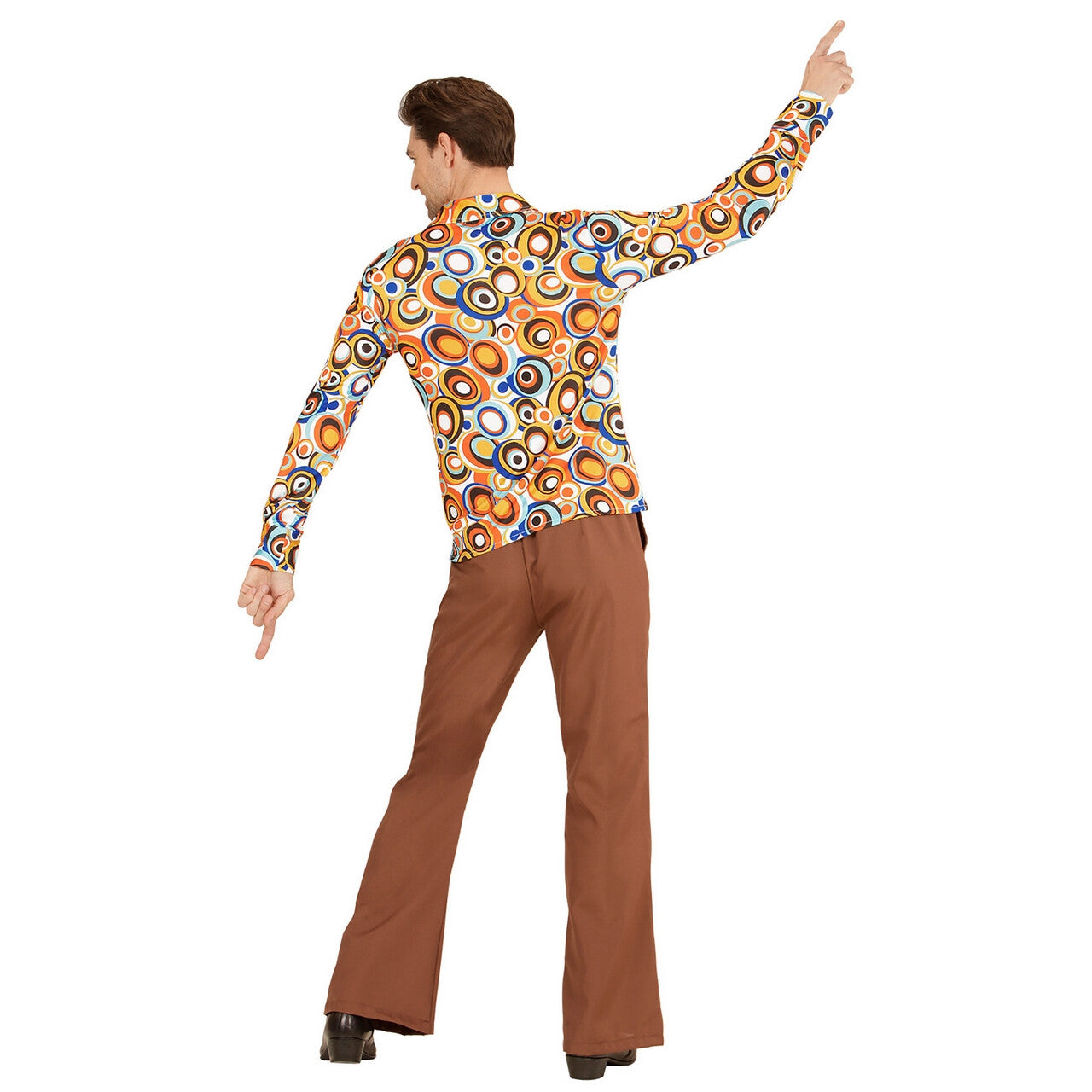 Op deze afbeelding zie je een Kostuums, van het merk Widmann. Groovy Garry 70s Heren Shirt, Luchtbellen Man