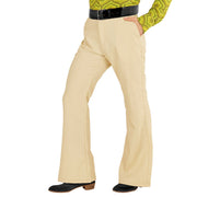 Op deze afbeelding zie je een Kostuums, van het merk Widmann. Groovy Gandalf 70s Heren Broek, Beige Man