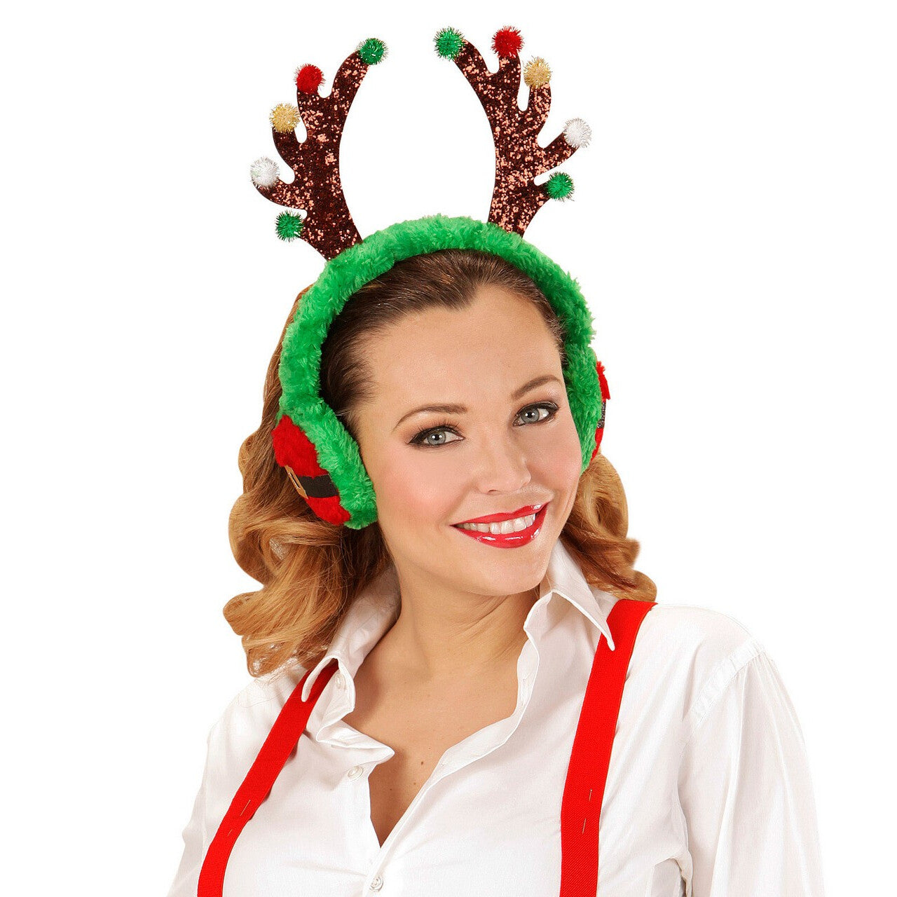 Op deze afbeelding zie je een Accessoires, van het merk Widmann. Rendier Hoofdbedekking Hoofdtelefoon