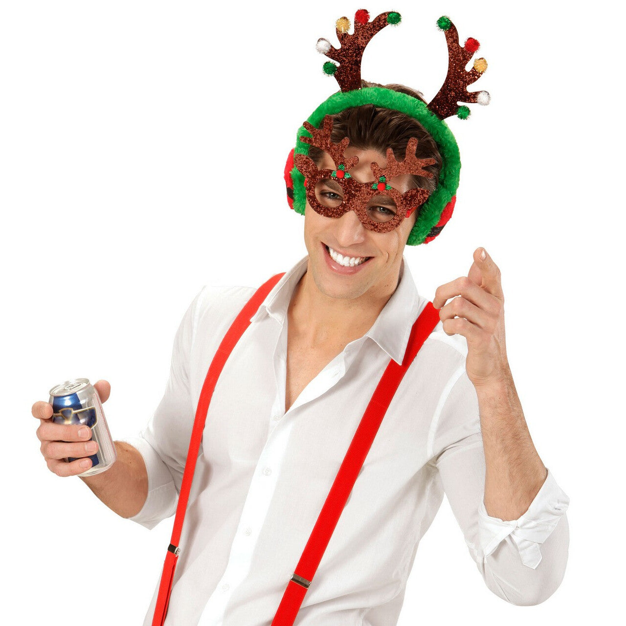Op deze afbeelding zie je een Accessoires, van het merk Widmann. Rendier Hoofdbedekking Hoofdtelefoon