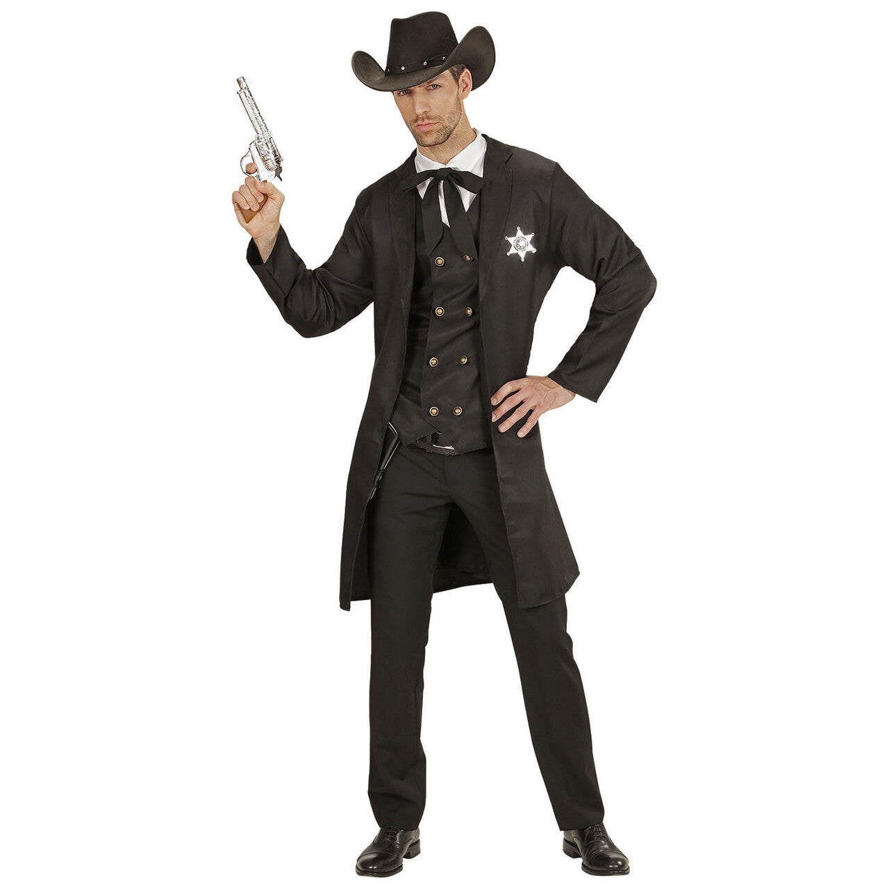 Op deze afbeelding zie je een Kostuums, van het merk Widmann. Sheriff Stijlicoon Man Kostuum