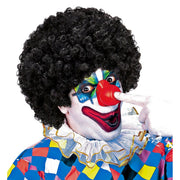 Op deze afbeelding zie je een Accessoires, van het merk Widmann. Afro Clownpruik Krullen, Zwart