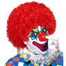 Afro Clown Perücke Locken, Rot