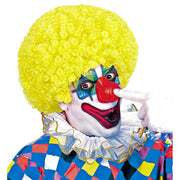 Op deze afbeelding zie je een Accessoires, van het merk Widmann. Afro Clownpruik Krullen, Geel