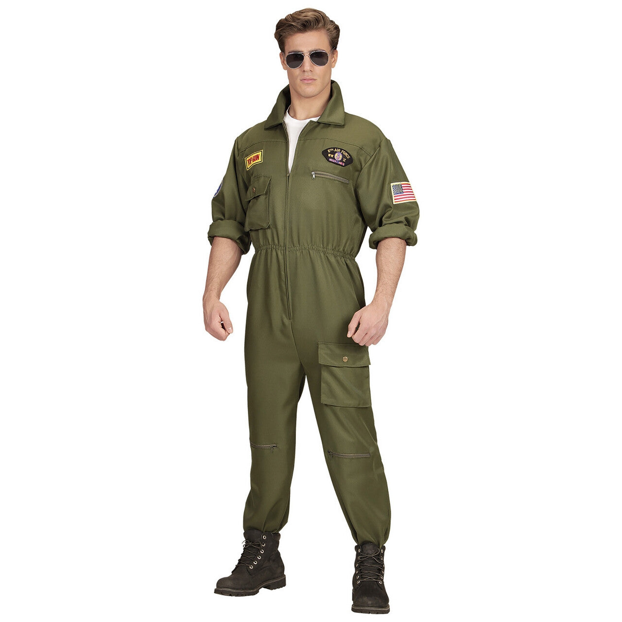 Op deze afbeelding zie je een Kostuums, van het merk Widmann. Gevechtspiloot Cruising Altitude Man Kostuum