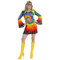 Psychedelic Tie Dye Hippie Damenkostüm