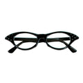 Katzenaugenbrille Schwarz Mit Strasssteinen